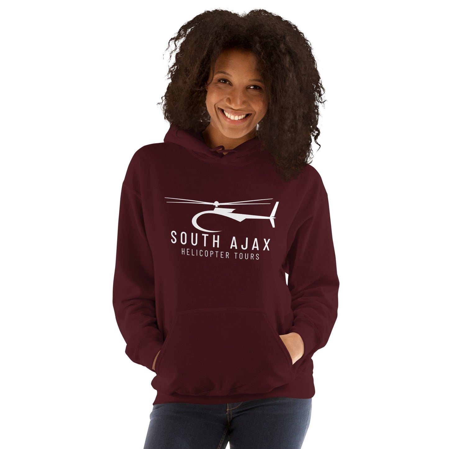 Women's South Ajax Helicopter Tours Hoodie.