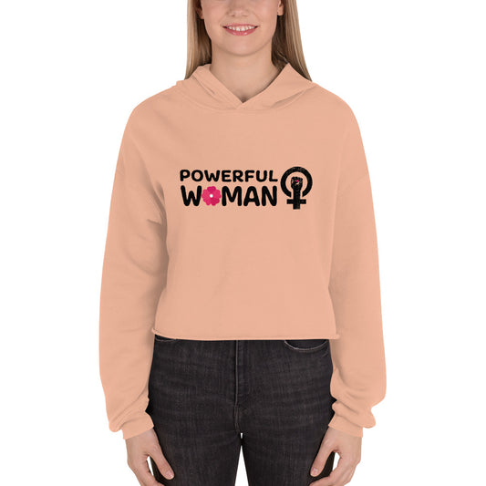 Women's "Powerful Woman" Crop Hoodie