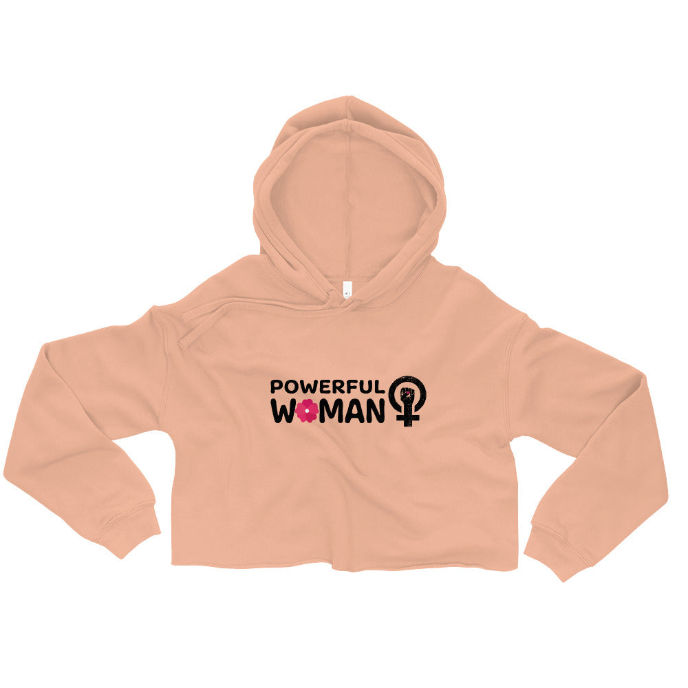 Women's "Powerful Woman" Crop Hoodie